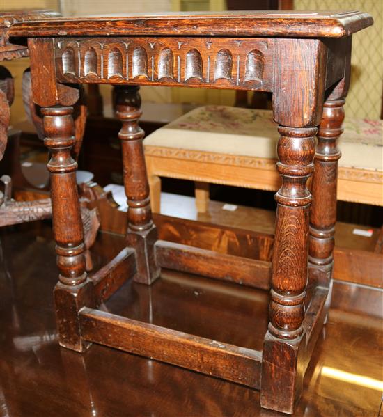 Oak coffin stool